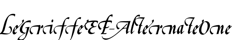 LeGriffeEF-AlternateOne font preview