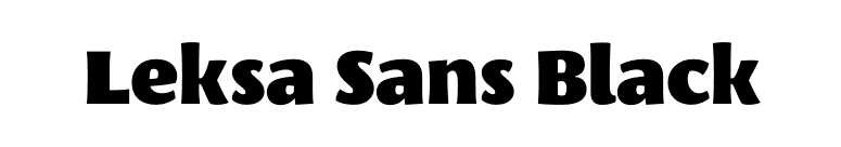 Leksa Sans Black font preview