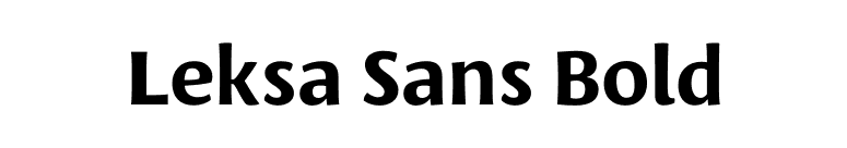 Leksa Sans Bold font preview