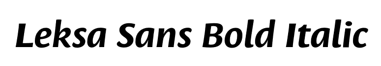 Leksa Sans Bold Italic font preview