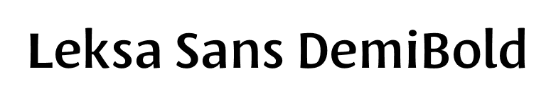 Leksa Sans DemiBold font preview