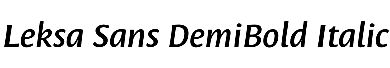 Leksa Sans DemiBold Italic font preview