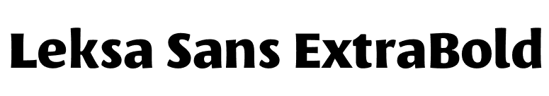 Leksa Sans ExtraBold font preview