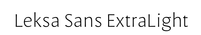 Leksa Sans ExtraLight font preview