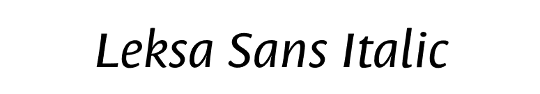 Leksa Sans Italic font preview