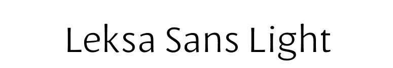 Leksa Sans Light font preview