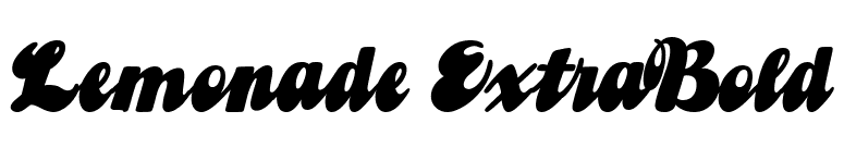 Lemonade ExtraBold font preview