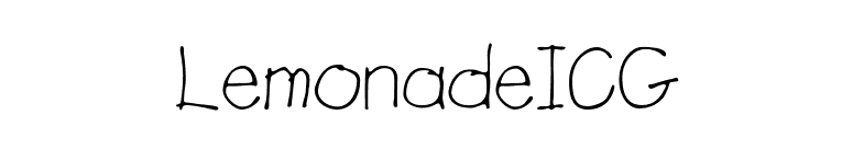 LemonadeICG font preview