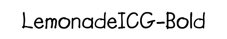 LemonadeICG-Bold font preview
