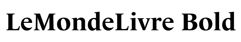 LeMondeLivre Bold font preview
