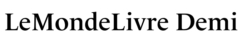 LeMondeLivre Demi font preview