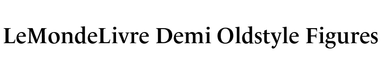 LeMondeLivre Demi Oldstyle Figures font preview