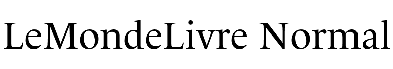 LeMondeLivre Normal font preview