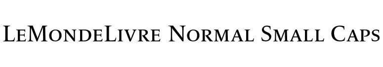 LeMondeLivre Normal Small Caps font preview