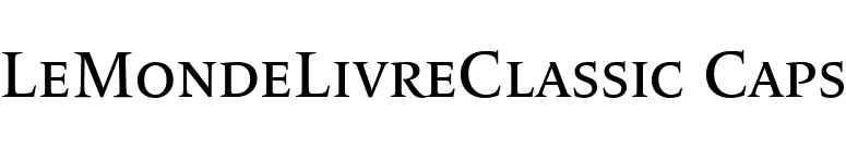 LeMondeLivreClassic Caps font preview