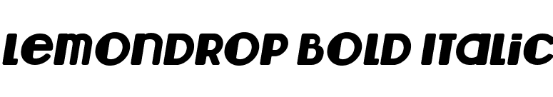 Lemondrop Bold Italic font preview