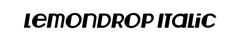Lemondrop Italic font preview