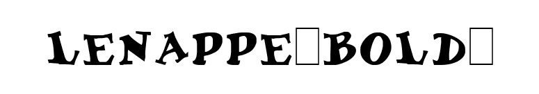 Lenappe Bold: font preview
