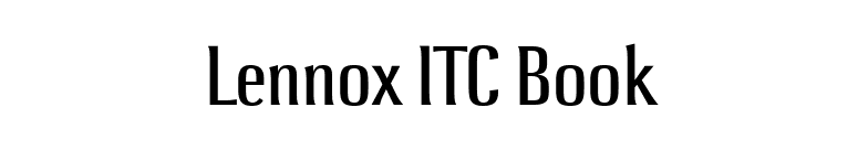 Lennox ITC Book font preview