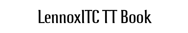 LennoxITC TT Book font preview