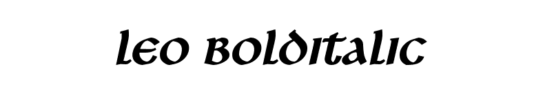 Leo BoldItalic font preview
