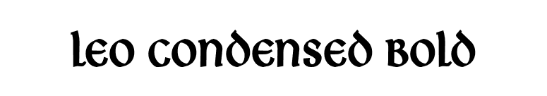 Leo Condensed Bold font preview