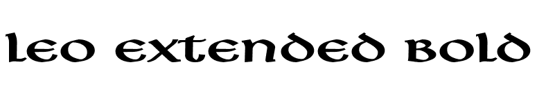 Leo Extended Bold font preview
