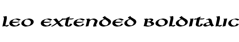 Leo Extended BoldItalic font preview
