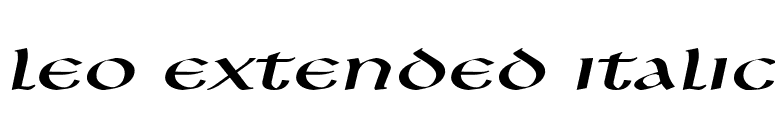Leo Extended Italic font preview