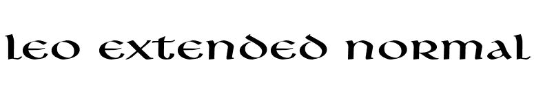 Leo Extended Normal font preview