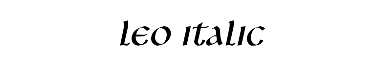 Leo Italic font preview