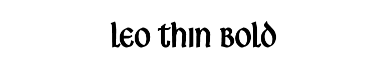 Leo Thin Bold font preview