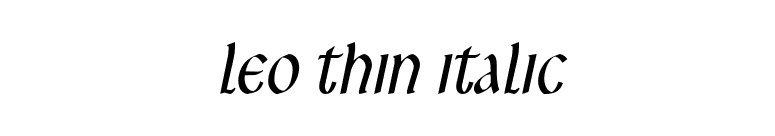 Leo Thin Italic font preview