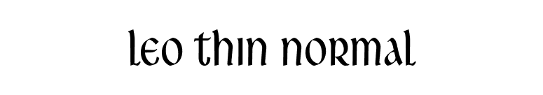 Leo Thin Normal font preview