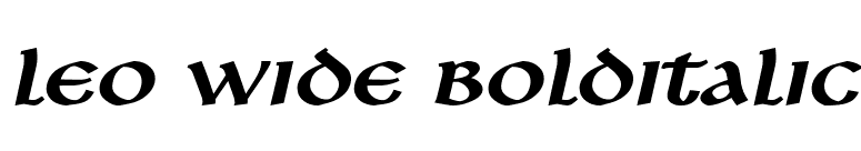 Leo Wide BoldItalic font preview