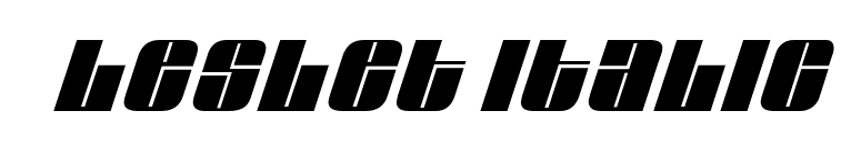 Leslet Italic font preview