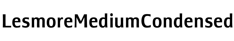 LesmoreMediumCondensed font preview