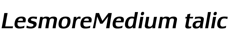 LesmoreMediumItalic font preview