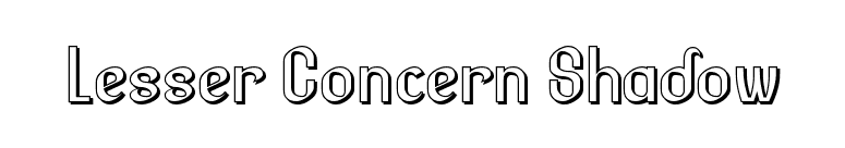 Lesser Concern Shadow font preview