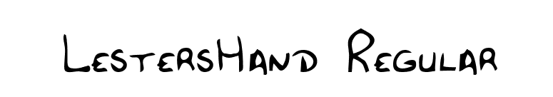 LestersHand Regular font preview