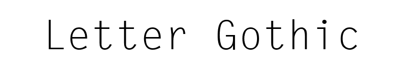 Letter Gothic font preview
