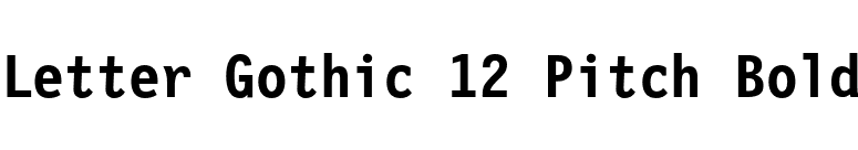 Letter Gothic 12 Pitch Bold font preview