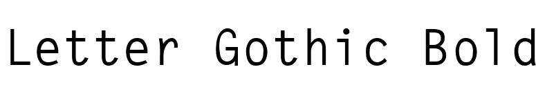 Letter Gothic Bold font preview