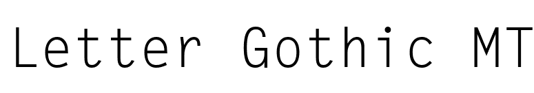 Letter Gothic MT font preview