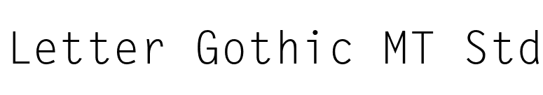 Letter Gothic MT Std font preview