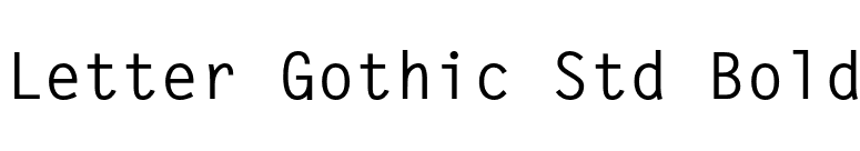 Letter Gothic Std Bold font preview