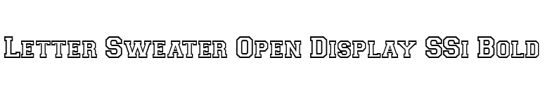 Letter Sweater Open Display SSi Bold font preview