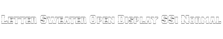 Letter Sweater Open Display SSi Normal font preview