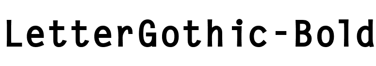 LetterGothic-Bold font preview