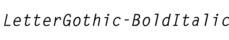 LetterGothic-BoldItalic font preview